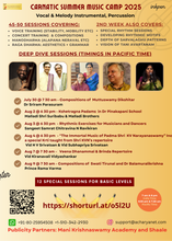 Load image into Gallery viewer, ‘Discover the Performer in You'  Carnatic Summer Camp 2025