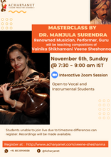 Load image into Gallery viewer, VEENA SHESHANNA's COMPOSITIONS: Dr Manjula Surendra