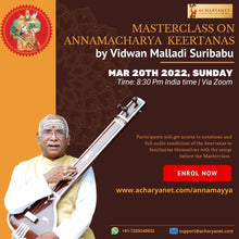 Load image into Gallery viewer, ANNAMACHARYA COMPOSITIONS: Shri Malladi Suribabu