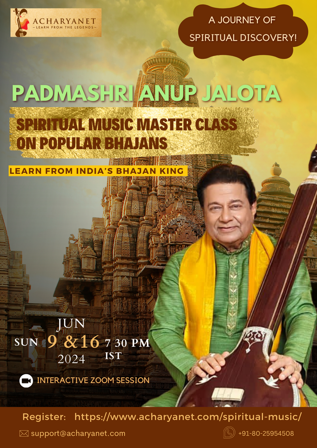 Spiritual Music Masterclass On Popular Bhajans by Padmashri Anup Jalota