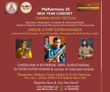 Load image into Gallery viewer, Melharmony Silver Jubilee Masterclass - Original Creations of Chitravina N Ravikiran &amp; Percussion Ensemble by Dr Patri Sathish Kumar
