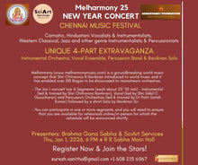 Load image into Gallery viewer, Melharmony Silver Jubilee Masterclass - Original Creations of Chitravina N Ravikiran &amp; Percussion Ensemble by Dr Patri Sathish Kumar
